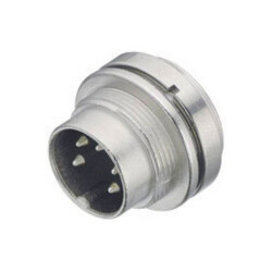 Binder 09-0173-00-08 Male 8 Pin Panel Mount Screw with Solder Terminal
