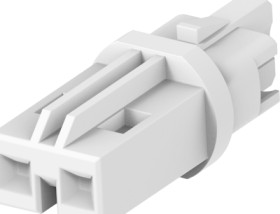 Plug, 2 pole, crimp connection, straight, 293388-5