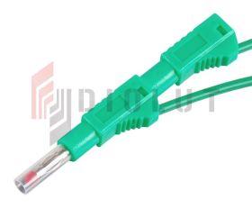 PP450-GN przewód pom. 2x banan bezp.4mm 1m, 19A II 600V