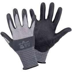 Showa 4704XL Work Gloves: Nitrile Size 9 XL Spandex EN 388 CAT II