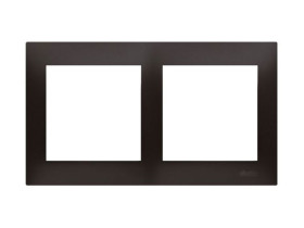 SIMON 54 Ramka 2 podwójna antracyt uniwersalna do puszek karton-gips IP20/IP44 DRK2/48 KONTAKT SIMON