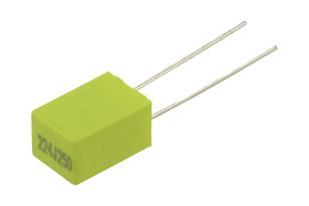 Kondensator; poliestrowy; MKT; 220nF; 250V; 5%; 6x7,5x11mm; 5mm; luzem; -40...+85°C; LDC; RoHS