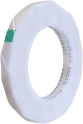 Electronics adhesive tape, 12 x 0.114 mm, polyester, white, 66 m, 51595-12MM