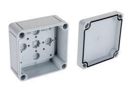 Szafka ścienna rozdzielcza 94 mm 94 mm 57mm Poliwęglan Rittal RAL 7035