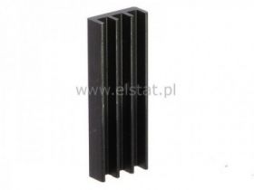Radiator 40 x 12 x 4mm czerniony żebrowany