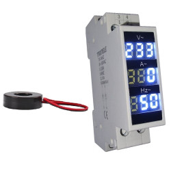 MIERNIK Woltomierz Amperomierz Hz ( TX-VAHz ) BIAŁY LED