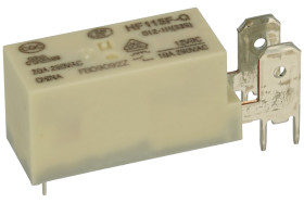 Przekaźnik; elektromagnetyczny miniaturowy; HF115F-Q-012-1H; 12V; DC; 1 styk zwierny; 20A; 250V AC; do gniazda; do druku (PCB);