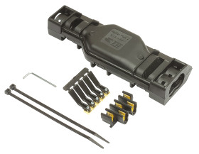 Zestaw muf kablowych, seria: RayGel Plus, łącznik: Rozgałęzienie, materiał: Wypełniona żelem, 233mm