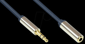 GC-M0053 3.5-mm jack, plug to socket, blue, 2.0 m