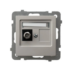 AS Gniazdo antenowe typu F pojedyncze kaszmir GPA-1GF/m/82