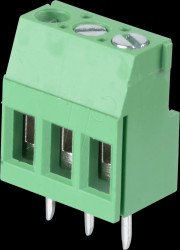CTB0709/3 Solderable screw terminal – 3-pin, 5.08 mm spacing, 90°