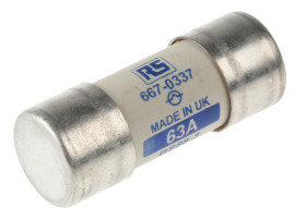 Bezpiecznik 63A 22 x 58mm 415V ac RS PRO