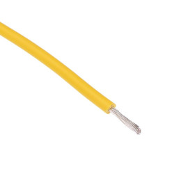 Yellow UL1015 16AWG 26/0.25mm Tinned Copper Stranded Wire (price per metre)