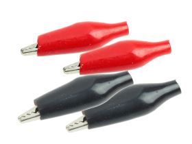 Krokodylek izolowany czarny / czerwony 35mm (4szt)