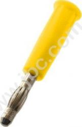 1010-GE Wtyk izolowany 4mm, lamelkowy, przyłącze lutowane, 32A, żółty, ELECTRO-PJP, 1010GE, 1010-I-J