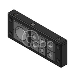 Rama przepustowa KEL-U 24, na 6 modułów KT małych i 1 moduł KT duży, czarna,...