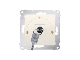 SIMON 54 Wyłącznik żaluzjowy na kluczyk kremowy chwilowy-przycisk 3 pozycyjny I-0-II DPZK.01/41 KONTAKT SIMON