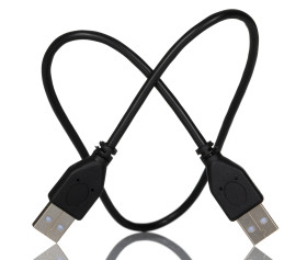 Kabel USB Złącze A USB A Złącze B USB A dł. 500mm Przewód USB USB 2.0 kolor: Czarny