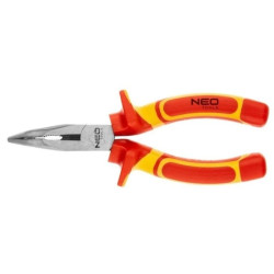 Szczypce wydłużone wygięte 160 mm 1000V , CrV, polerowane 01-227