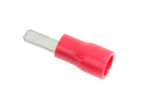 Konektor izolowany męski 2,8mm czerwony (10szt)