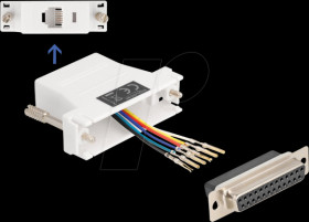 67098 Adapter D-Sub 25 Pin jack > RJ12 jack Mounting kit, white