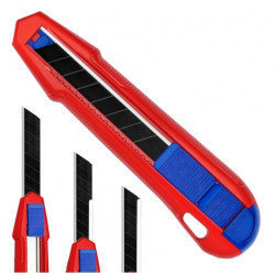 Nóż z łamanym ostrzem 18mm CutiX KNIPEX 90 10 165 BK