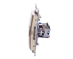 Simon 54 Gniazdo teleinformatyczne RJ45 kat.5e + RJ12 złoty mat D5T.01/44