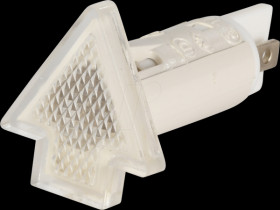 1.69.507.157/1002 Indicator, 230 V, neon bulb, 10 mm, arrow-shaped, clear