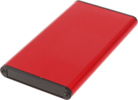 Aluminum enclosure, (L x W x H) 120 x 70 x 12 mm, red, IP54, 1455A1202RD