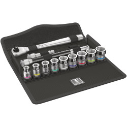 Wera 05003785001 8100 SB 1 HF Socket Set Zyklop Metal Switch 3/8&quot; Drive 13pc
