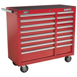 Sealey AP41169 Rollcab 16 Drawer with Ball Bearing Runners Heavy-duty - Red