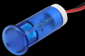 QS103XXB24 Indicator LED, 24 V DC, 10 mm, wired, blue
