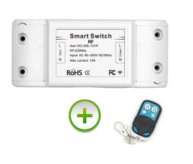 Przekaźnik 230V sterowany pilotem radiowym 433MHz + pilot radiowy 4 przyciskowy