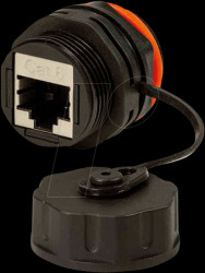 NP0083 Outdoor patch cable coupler 2 x RJ45 sockets