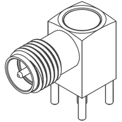 Molex 733910320 SMA Connector Socket 50&#x3C9; PCB 0.25&#xB5;m Gold Plated