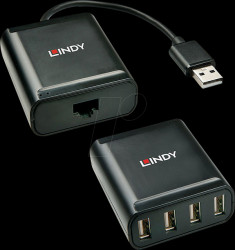 42679 USB 2.0 hub, 4-port, extension, Cat 5e/6, 60 m