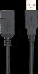 CCGL60010BK30 USB 2.0 cable, A connector > A port, 3 m, black