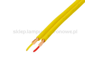 Przewód montażowy 2 x RCA płaski OFC Tasker C118 Yellow