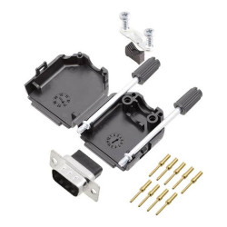 Encitech 6355-0078-01 D-Sub Pin Strip set 9 Pins Crimp 180&#xB0; 1pc