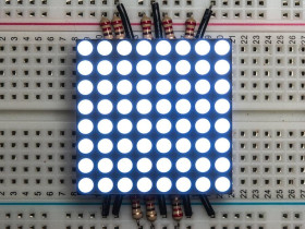 Adafruit Small 1.2" 8x8 Ultra Bright White LED Matrix