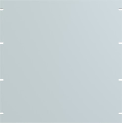 Blind plate, aluminum, 11 U, light gray, PBPA19019LG2