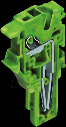 2022-177 Centre module for 1-conductor spring strips, 4 mm², green/yellow