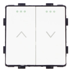 Moduł - Włącznik żaluzjowy / roletowy - biały - Tawoia Glass