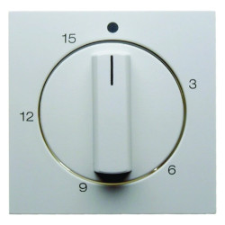 S.1/B.3/B.7 Glas Element centralny z pokrętłem do mechanizmu łącznika czasowego 0-15 min śnieżnobiały, połysk 16328989