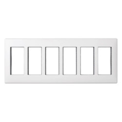 Simon Connect Ramka Simon500 sześciokrontna z uchwytami 10xK45 czysta biel 51010106-030