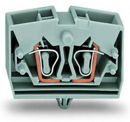 Złączka 4-przewodowa 2,5mm2 szara ze stopką montażową 264-341 /100szt./