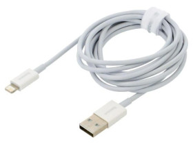 Kabel Apple Lightning wtyk - USB A wtyk 2m biały tekstylny CALYS-C02