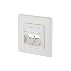 Metz Connect 130B20D21002KE Network outlet Flush mount Pure white 2 ports