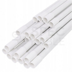 Rura elektroinstalacyjna sztywna RLM-18 gładka kielichowa 320N PVC UV biała 2m