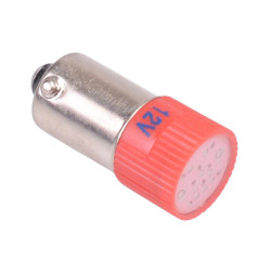 Red LED BA9S Bayonet LED Bulb 12VAC/DC
